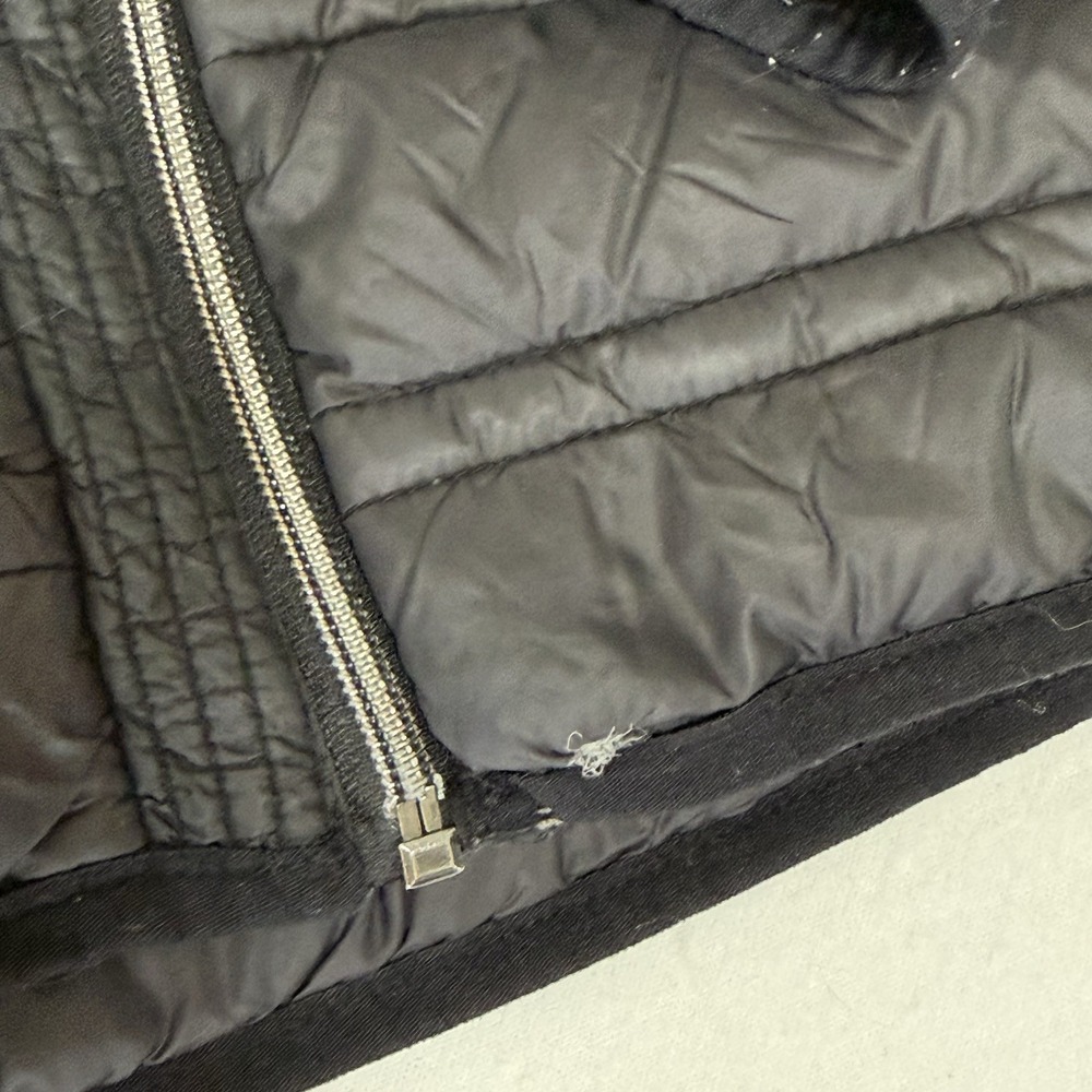 Michael Kors Black Knit-Sleeve Puffer Coat Hooded Zip Up Women's Size‎ Small - Picture 9 of 9